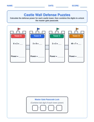 Castle Wall Defense Puzzles