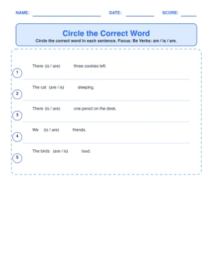 Grammar Choice Practice worksheet generator