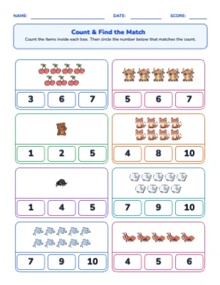 Count & Circle Match