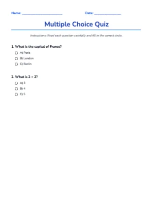 Multiple Choice