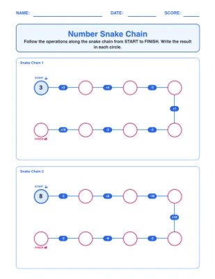 Number Snake Chain