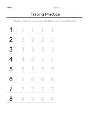 Number / Letter Tracing