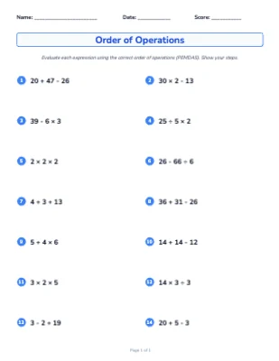 Order of Operations