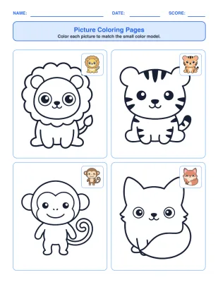 Picture Coloring Pages worksheet generator