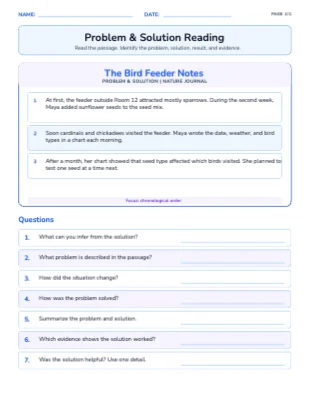 Problem & Solution Reading