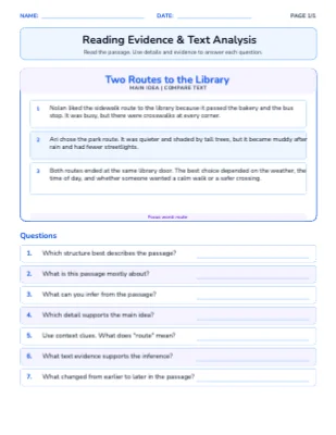 Reading Evidence & Text Analysis
