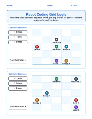 Robot Coding Grid Logic