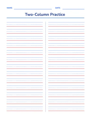 Two-Column Ruled & Grid