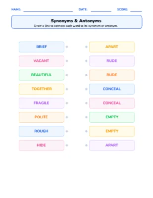 Synonyms & Antonyms