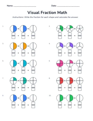 Visual Fraction Math